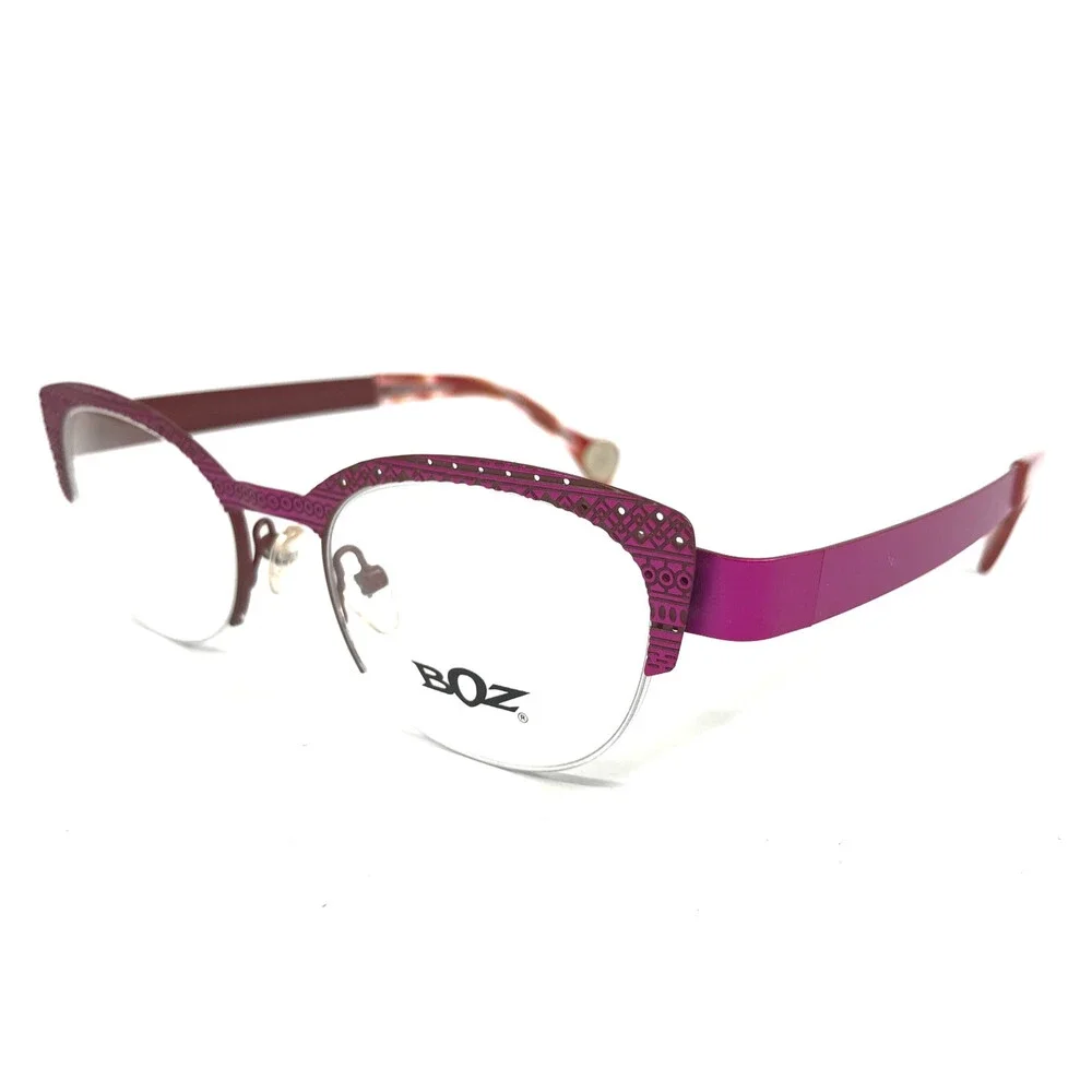 BOZ Eyeglasses Frames ZADIG 8090 Matte Brown Pink Fuchsia 49-19-135